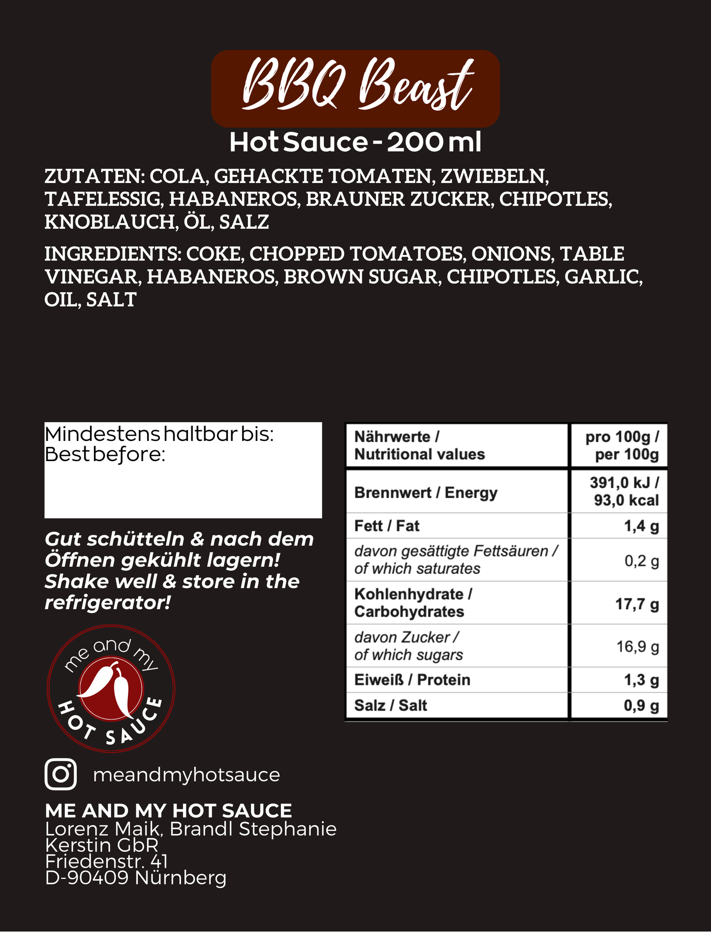 BBQ Beast Hot Sauce 200 ml
